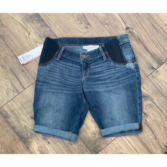 Liz Lange Maternity cuffed denim bermuda shorts size XS - Picture 5 of 7